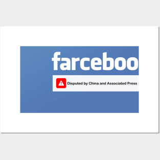 farcebook White Logo Posters and Art